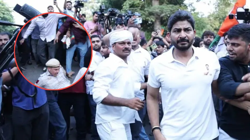 राहुल गांधी के मार्च के दौरान पुलिसकर्मियों से मारपीट का आरोप, जवानों ने सुनाई आपबीती; वीडियो वायरल